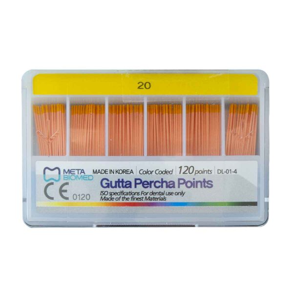کن گوتا پرکا Meta Biomed - کن گوتا پرکا Meta Biomed Gutta percha points - کن گوتا پرکا متابیومد - گوتا پرکا متا - گوتا پرکا ۲ درصد متا بیومد