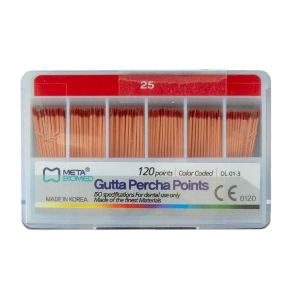 کن گوتا پرکا Meta Biomed - کن گوتا پرکا Meta Biomed Gutta percha points - کن گوتا پرکا متابیومد - گوتا پرکا متا - گوتا پرکا ۲ درصد متا بیومد