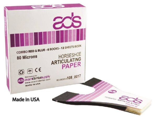 کاغذ آرتیکولاسیون ads - کاغذ آرتیکولاسیون - Articulating Paper Horseshoe - خرید تجهیزات دندانپزشکی - فروشگاه تجهیزات دندان پزشکی تهران دنت