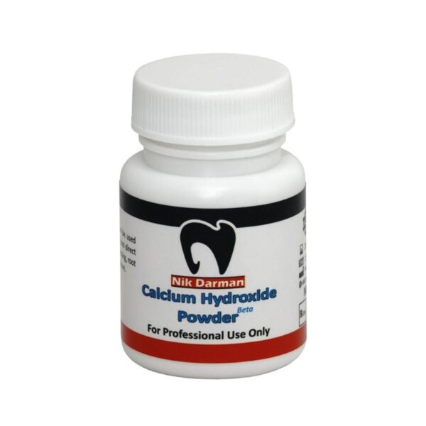 پودر کلسیم هیدروکساید ۲۵ گرمی - Calcium Hydroxide powder - کلسیم هیدروکساید نیک درمان - Calcium Hydroxide powder - تجهیزات دندانپزشکی