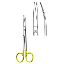 قیچی جراحی سرکج دسته طلایی Dental Device - خرید و قیمت قیچی دسته طلایی - قیچی الماسه - فروشگاه دندانپزشکی آنلاین تهران دنت