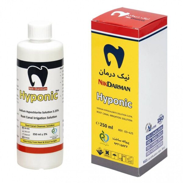 محلول هیپوکلریت سدیم نیک درمان - محلول هیپوکلریت سدیم 5.25% Hyponic - نیک درمان