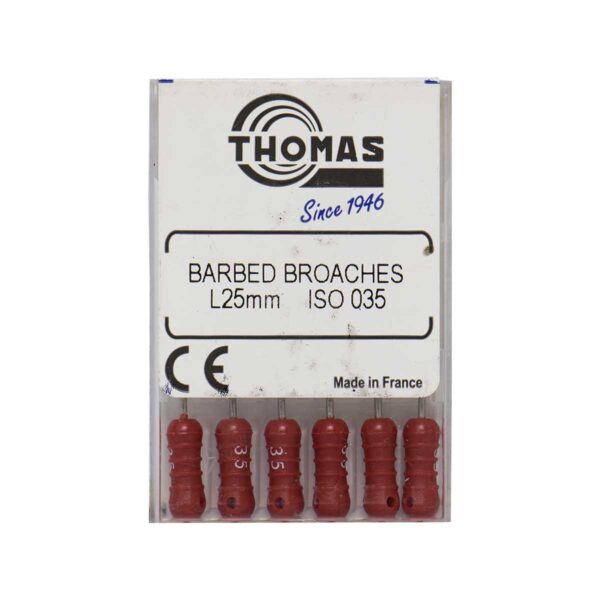 باربروچ طول 25 برند Thomas ، خرید و قیمت باربروچ Thomas توماس ، فروش باربروچ برند توماس ، باربروچ توماس Thomas Barbed Broaches ، تهران دنت