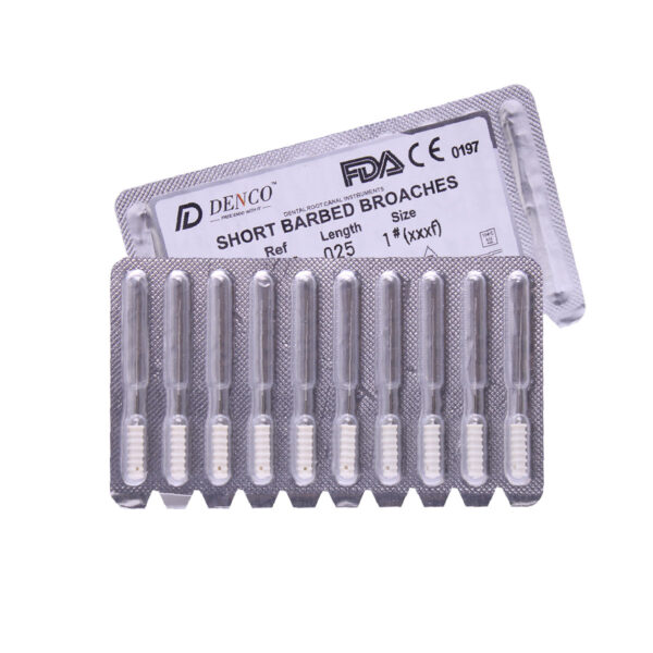 باربروچ طول 25 برند Denco ، خرید باربروچ با کمترین هزینه Barbed Broaches ، خرید باربروچ برند دنکو ، خرید و قیمت باربروچ طول 25 ، تهران دنت