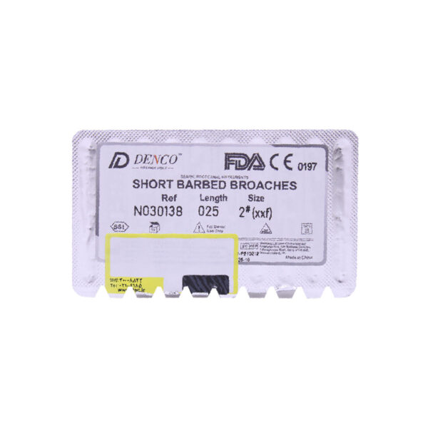 باربروچ طول 25 برند Denco ، خرید باربروچ با کمترین هزینه Barbed Broaches ، خرید باربروچ برند دنکو ، خرید و قیمت باربروچ طول 25 ، تهران دنت