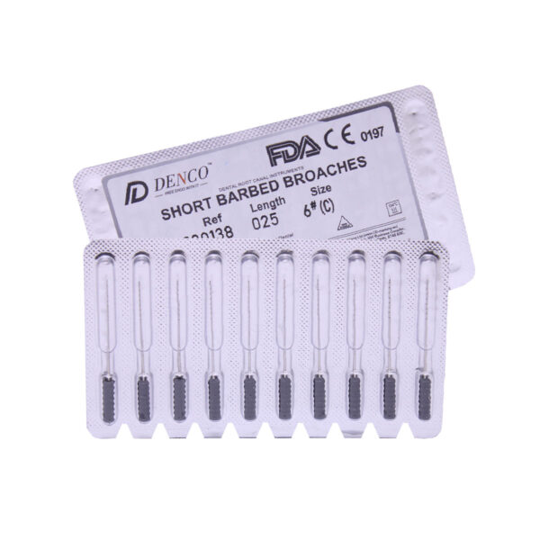 باربروچ طول 25 برند Denco ، خرید باربروچ با کمترین هزینه Barbed Broaches ، خرید باربروچ برند دنکو ، خرید و قیمت باربروچ طول 25 ، تهران دنت