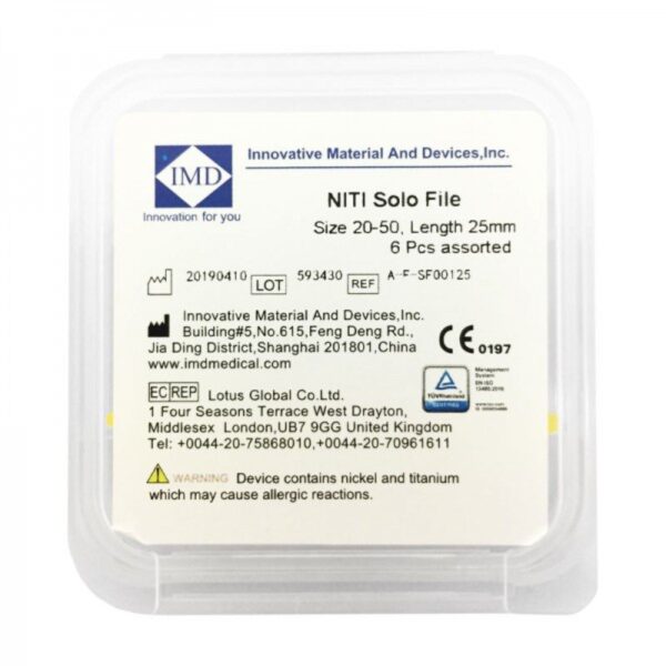فایل روتاری IMD NITI MSolo Rotary File - فایل روتاری 6 عددی IMD - فایل روتاری برند IMD - خرید و قیمت فایل روتاری - تهران دنت - دندانت