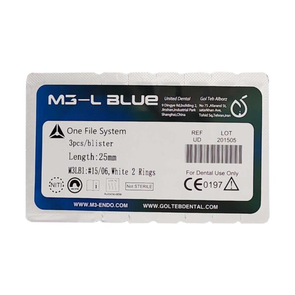 فایل روتاری 6٪ M3 L Blue Rotary File - فایل روتاری L Blue به طول 25 میلی‌متر - L Blue Rotary File - تجهیزات دندانپزشکی تهران دنت - دندانت