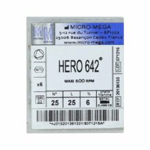 فایل روتاری هرو 6٪ شش عددی Micro Mega ، خرید فایل روتاری هرو 6٪ با بهترین قیمت Hero 642 Rotary File ، خرید و قیمت فایل روتاری هرو ۶٪ - دندانت