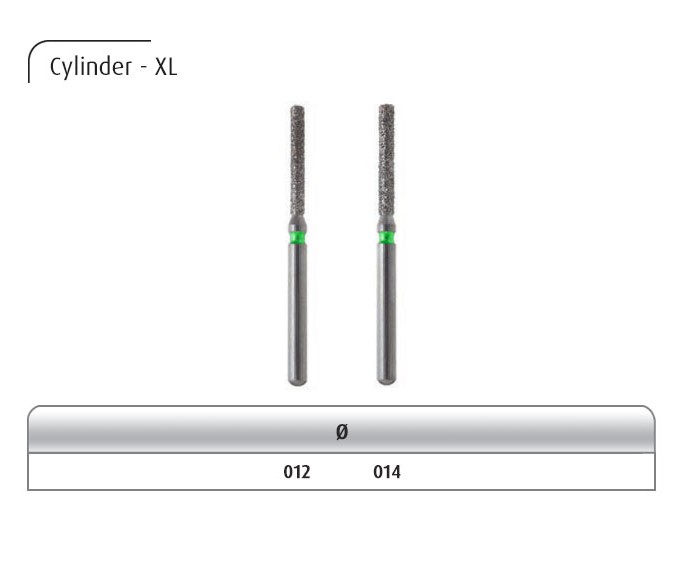 فرز الماسی مدل استوانه‌ای ته صاف توربین Dental Diamond Burs Cylinder-XL 112 برند Dia Italy
