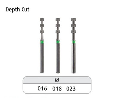 فرز الماسی مدل سر موج دار توربین 5 عددی Dental Diamond Burs Depth Cut 552 برند Dia Italy