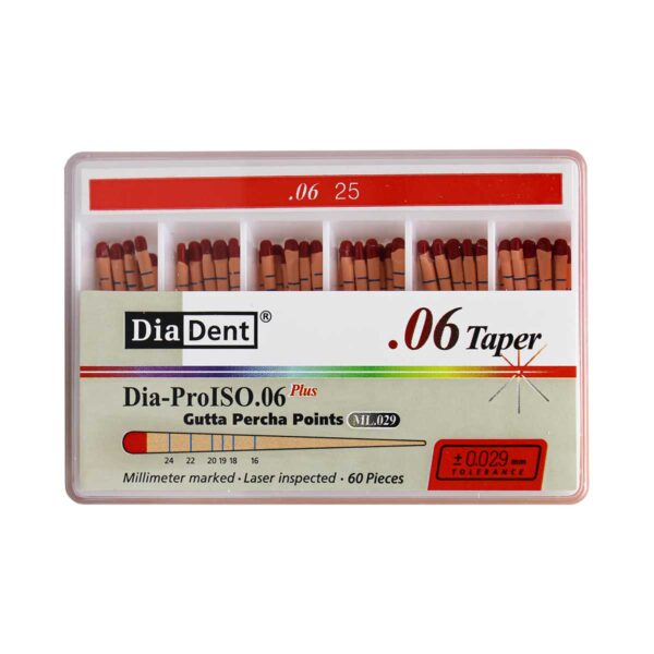 کن گوتا پرکا مدرج تیپر 6% Dia Dent - خرید کن گوتا پرکا مدرج تیپر 6 درصد دیادنت - فروشگاه تجهیزات دندانپزشکی تهران دنت - قیمت کن گوتا پرکا