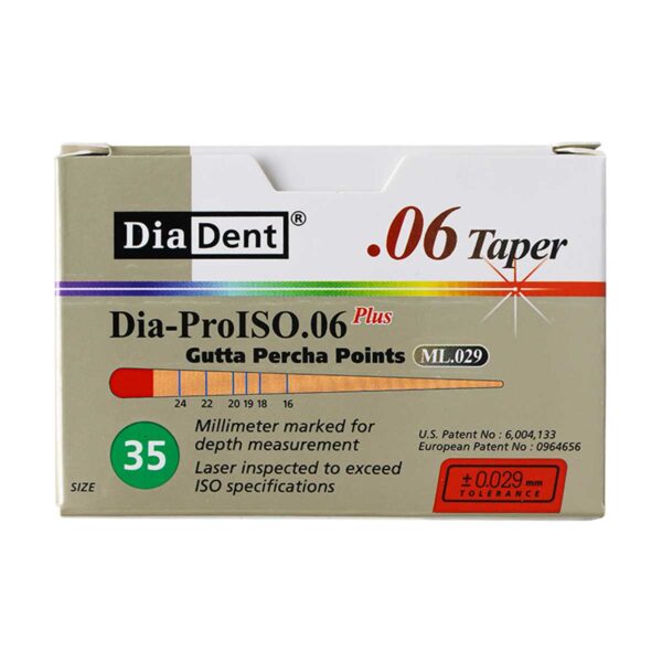 کن گوتا پرکا مدرج تیپر 6% Dia Dent - خرید کن گوتا پرکا مدرج تیپر 6 درصد دیادنت - فروشگاه تجهیزات دندانپزشکی تهران دنت - قیمت کن گوتا پرکا
