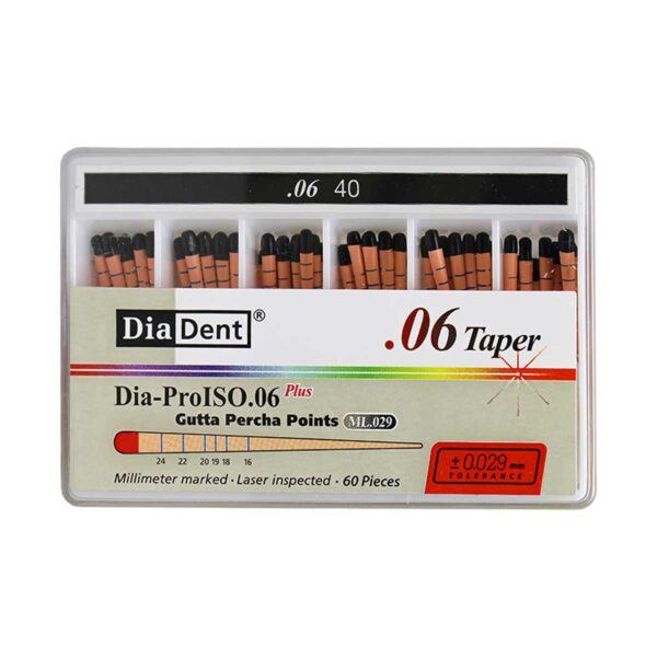 کن گوتا پرکا مدرج تیپر 6% Dia Dent - خرید کن گوتا پرکا مدرج تیپر 6 درصد دیادنت - فروشگاه تجهیزات دندانپزشکی تهران دنت - قیمت کن گوتا پرکا