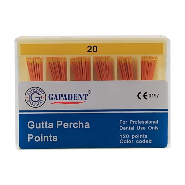 کن گوتا پرکا Gapa Dent  - محصولات زیرگروه گوتا پرکا و کن کاغذی - کن گوتا پرکا Gutta Percha Points برند Gapadent - خرید و قیمت کن گوتا پرکا