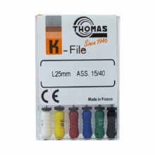 خرید و قیمت K فایل طول 25 Thomas - فایل دستی THOMAS - فروش لوازم مطب دندانپزشکی - تهران دنت - وسایل دندانپزشکی - K فایل طول 25 برند توماس