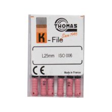 خرید و قیمت K فایل طول 25 Thomas - فایل دستی THOMAS - فروش لوازم مطب دندانپزشکی - تهران دنت - وسایل دندانپزشکی - K فایل طول 25 برند توماس