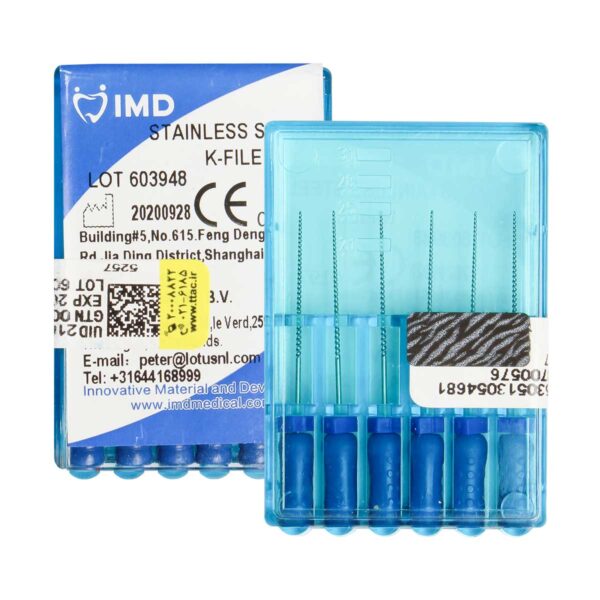 K فایل طول 25 IMD - مواد و وسایل دندانپزشکی - خرید تجهیزات دندانپزشکی تهران دنت - فروش انواع K فایل دندانپزشکی - خرید فایل دستی دندانپزشکی