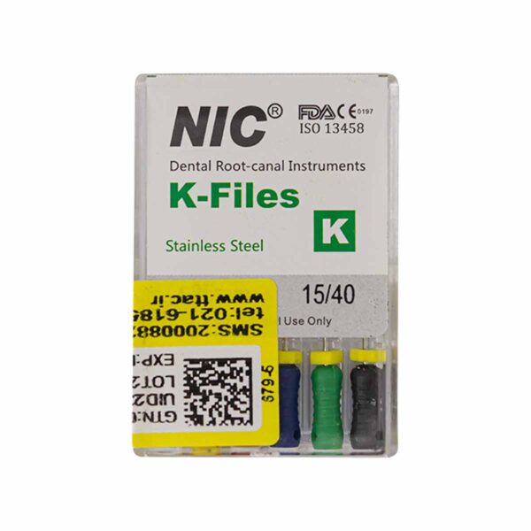 قیمت و خرید K فایل طول 25 Nik - فایل دستی K طول 25 - فروشگاه تجهیزات دندانپزشکی - تجهیزات دندانپزشکی تهران دنت - فروش انواع فایل دستی