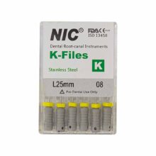 قیمت و خرید K فایل طول 25 Nik - فایل دستی K طول 25 - فروشگاه تجهیزات دندانپزشکی - تجهیزات دندانپزشکی تهران دنت - فروش انواع فایل دستی