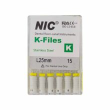 قیمت و خرید K فایل طول 25 Nik - فایل دستی K طول 25 - فروشگاه تجهیزات دندانپزشکی - تجهیزات دندانپزشکی تهران دنت - فروش انواع فایل دستی