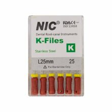 قیمت و خرید K فایل طول 25 Nik - فایل دستی K طول 25 - فروشگاه تجهیزات دندانپزشکی - تجهیزات دندانپزشکی تهران دنت - فروش انواع فایل دستی