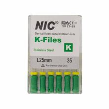 قیمت و خرید K فایل طول 25 برند NIC - فایل دستی K طول 25 - فروشگاه تجهیزات دندانپزشکی - تجهیزات دندانپزشکی تهران دنت - فروش انواع فایل دستی دندانپزشکی