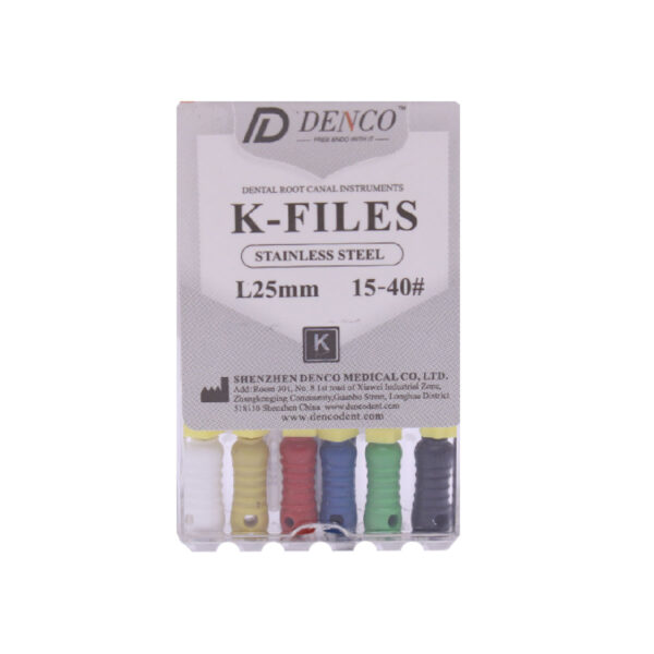 K فایل طول 25 Denco - خرید و قیمت K فایل Denco - فروش انواع K فایل - تجهیزات دندانپزشکی تهران دنت - خرید ابزار دندانپزشکی - دندانت -دندال