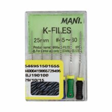 K فایل طول 25 Mani - KFile مانی - کا فایل دستی مانی 25 میلیمتری | Mani K-Files 25mm - تهران دنت - مواد و وسایل دندانپزشکی