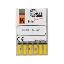 K فایل طول 31 Thomas - فایل دستی K طول 25 و 31 THOMAS - فروش لوازم مطب دندانپزشکی - خرید تجهیزات دندانپزشکی تهران دنت - دندانت - دندال