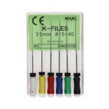 خرید و قیمت K فایل طول 31 Mani - فایل مانی K طول 31mm - فروش لوازم مطب دندانپزشکی - مواد و وسایل دندانپزشکی - تجهیزات دندانپزشکی تهران دنت