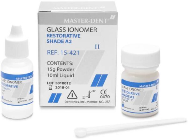 گلاس آیونومر ترمیمی (تیپ 2) سلف کیور مستردنت - Master Dent- Glass Ionomer Restorative - گلاس آینومر مستردنت ترمیمی - خرید ابزار دندانپزشکی